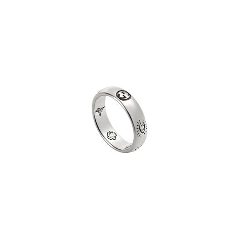 gucci ybc4552470010|Gucci Sterling Silver Blind For Love Band 5mm .